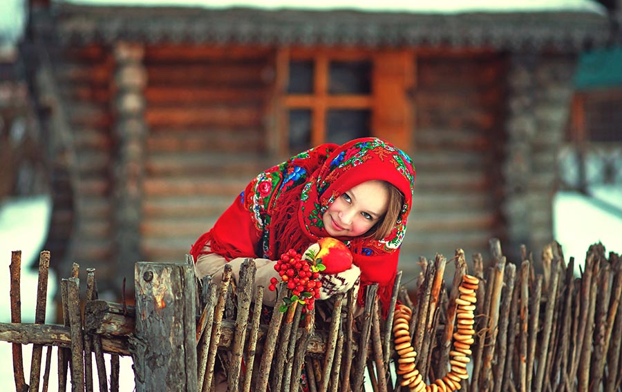 Sexy girl Women in Slavic costumes in Nanchang