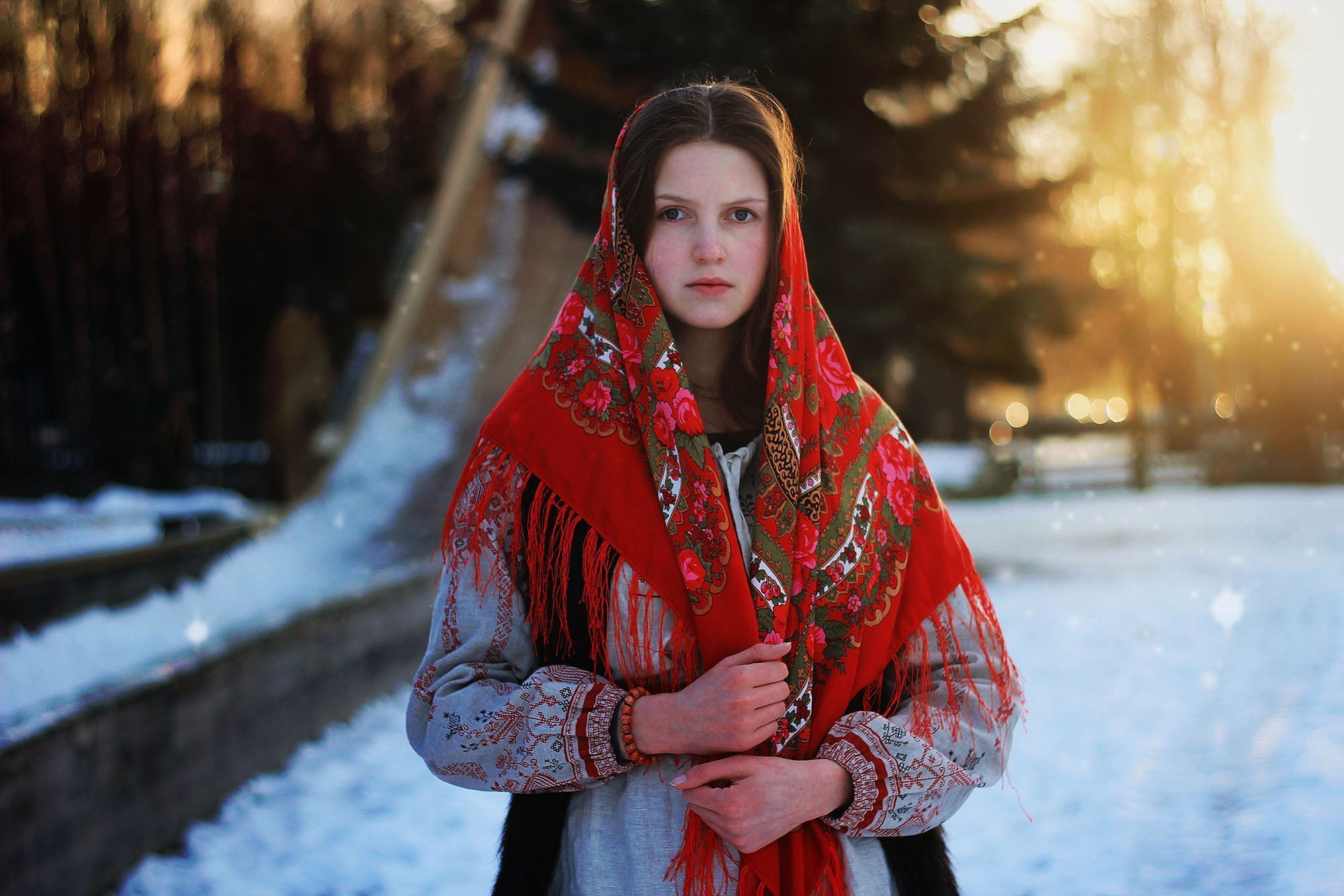 Girls in Slavic costumes in Nanchang